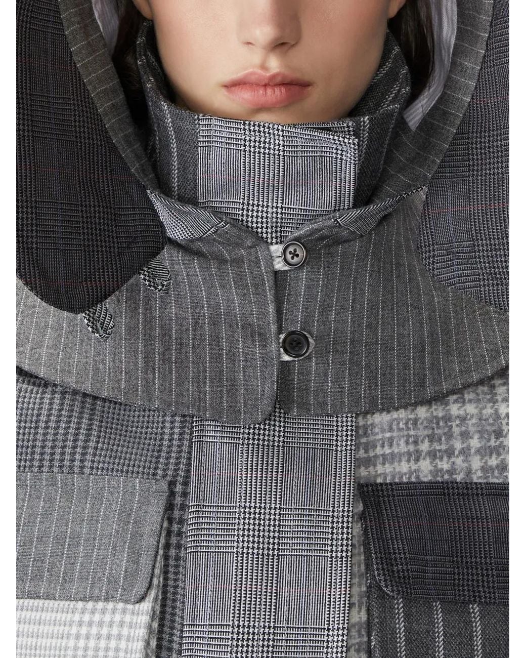 Thom Browne Gray High Twist Wool Funmix Cropped Tailored Parka