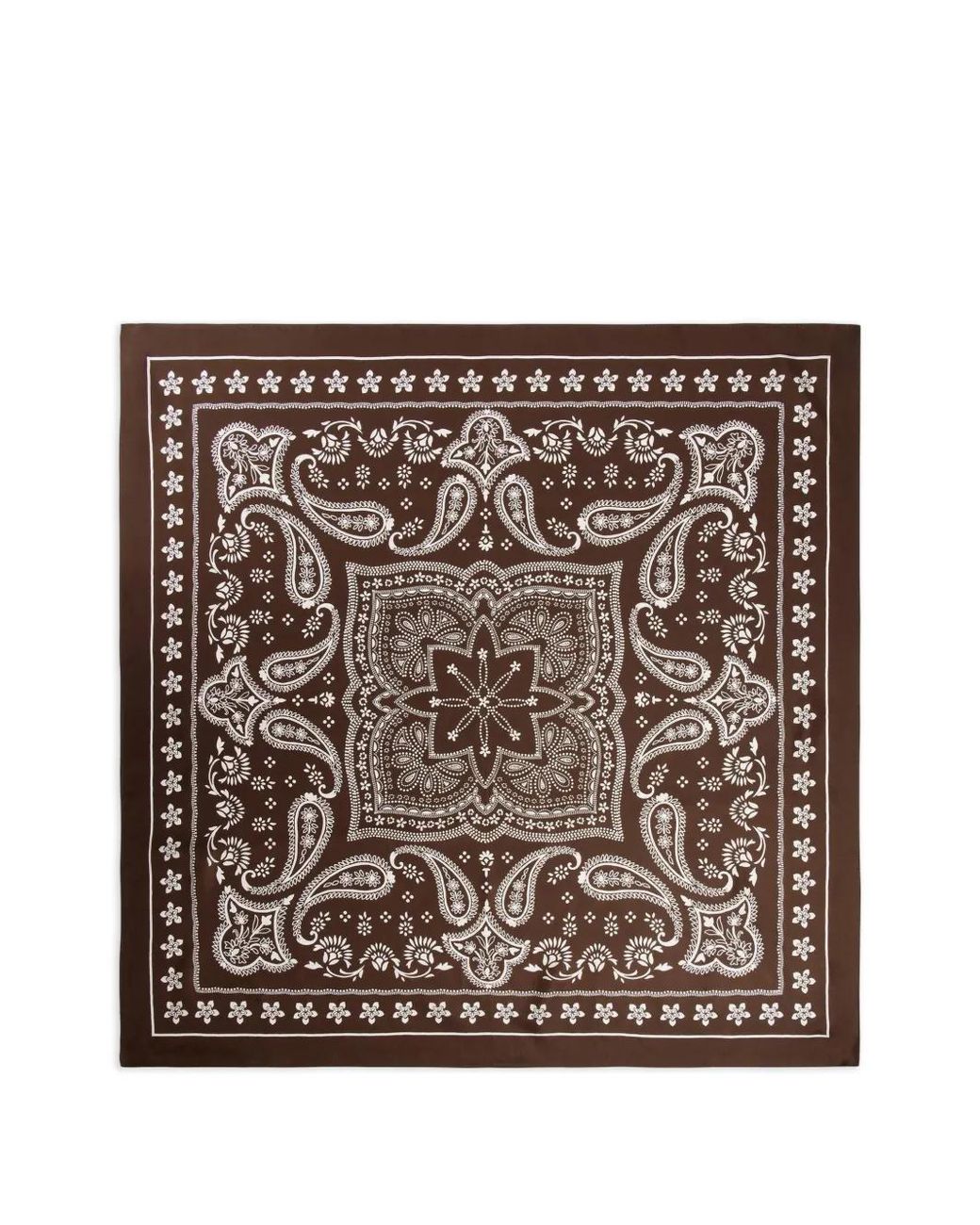 Silk Bandana Print Scarf Sandro en coloris Brown