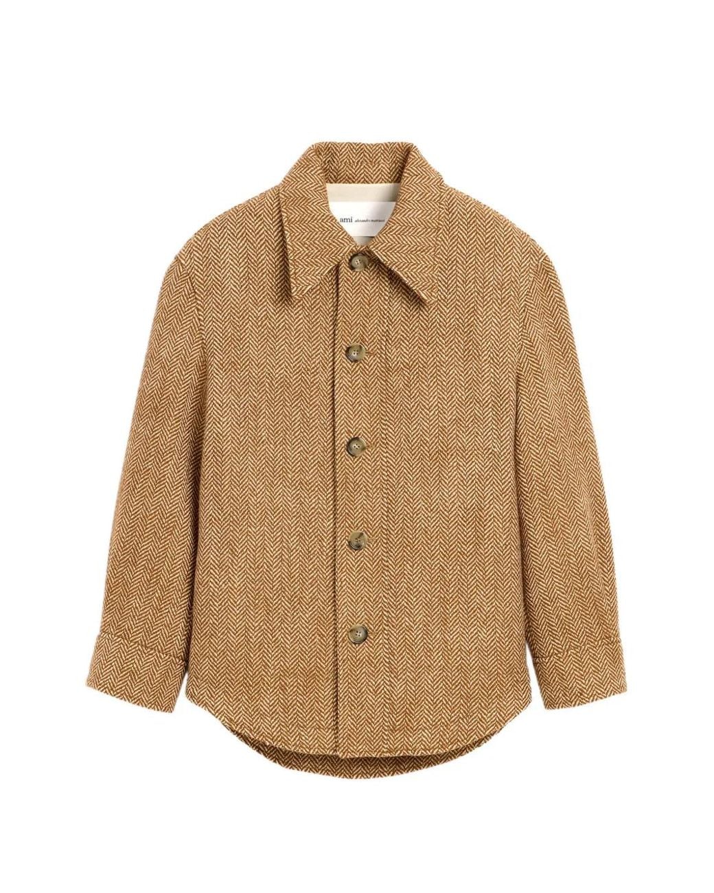 AMI Natural Veste Boutonnée En Laine