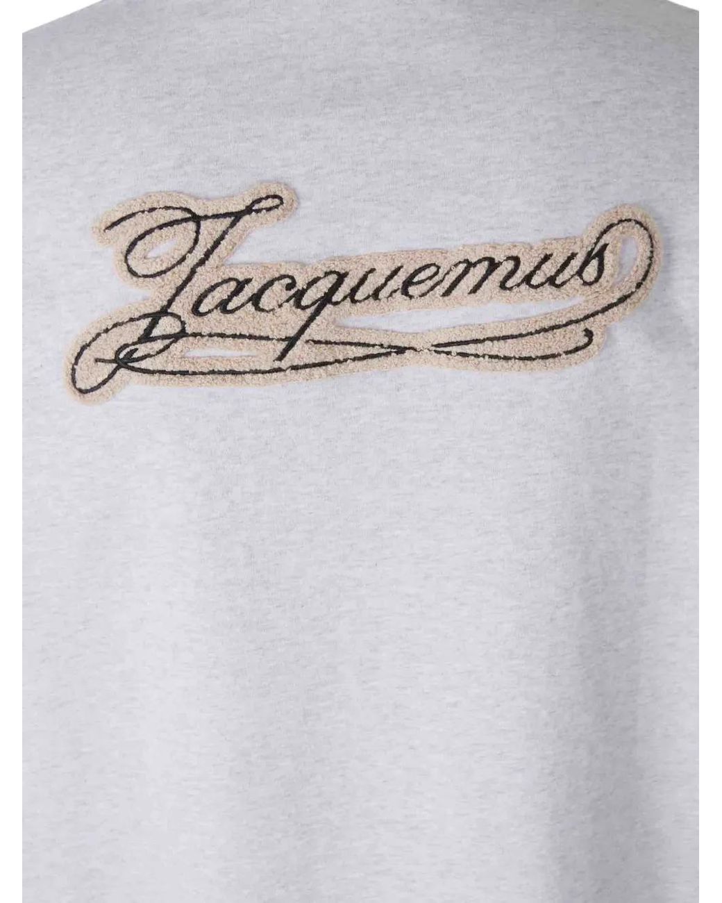 Jacquemus White Logo-Patch T-Shirt for men