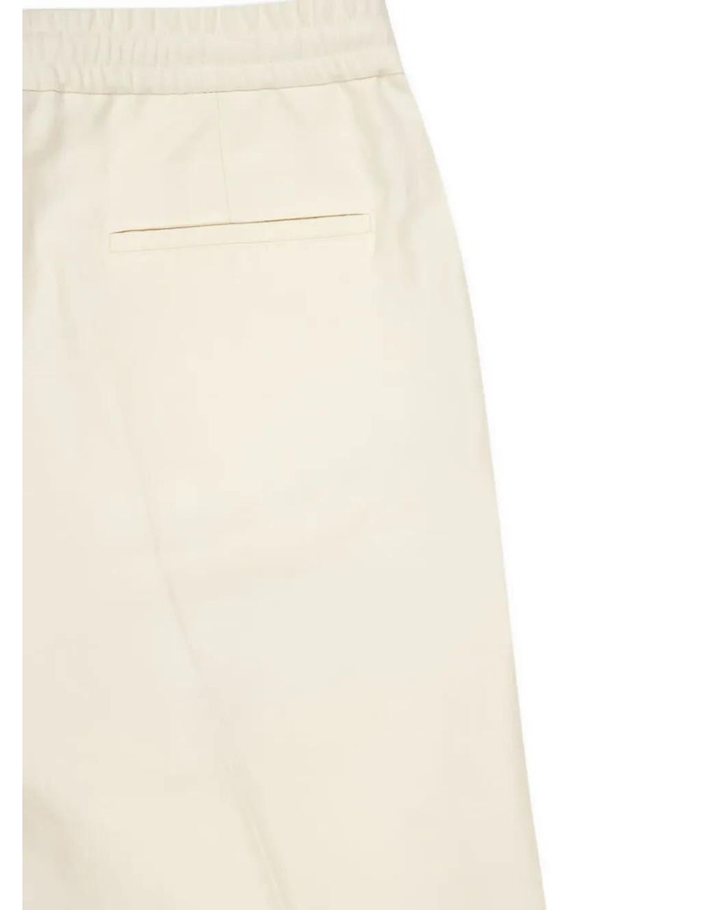 Brunello Cucinelli Natural Drawstring Trousers for men