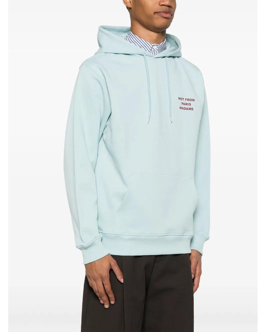 Drole de Monsieur Blue Le Slogan Hoodie for men