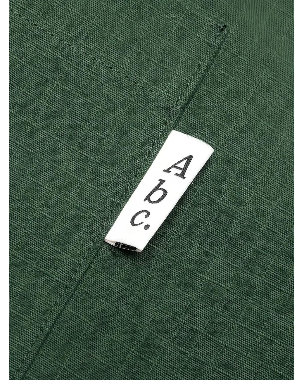 Advisory Board Crystals Green Embroidered-Pocket Button-Down Shirt for men
