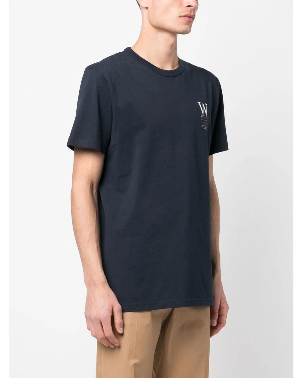 Woolrich Black Logo-Print Cotton T-Shirt for men