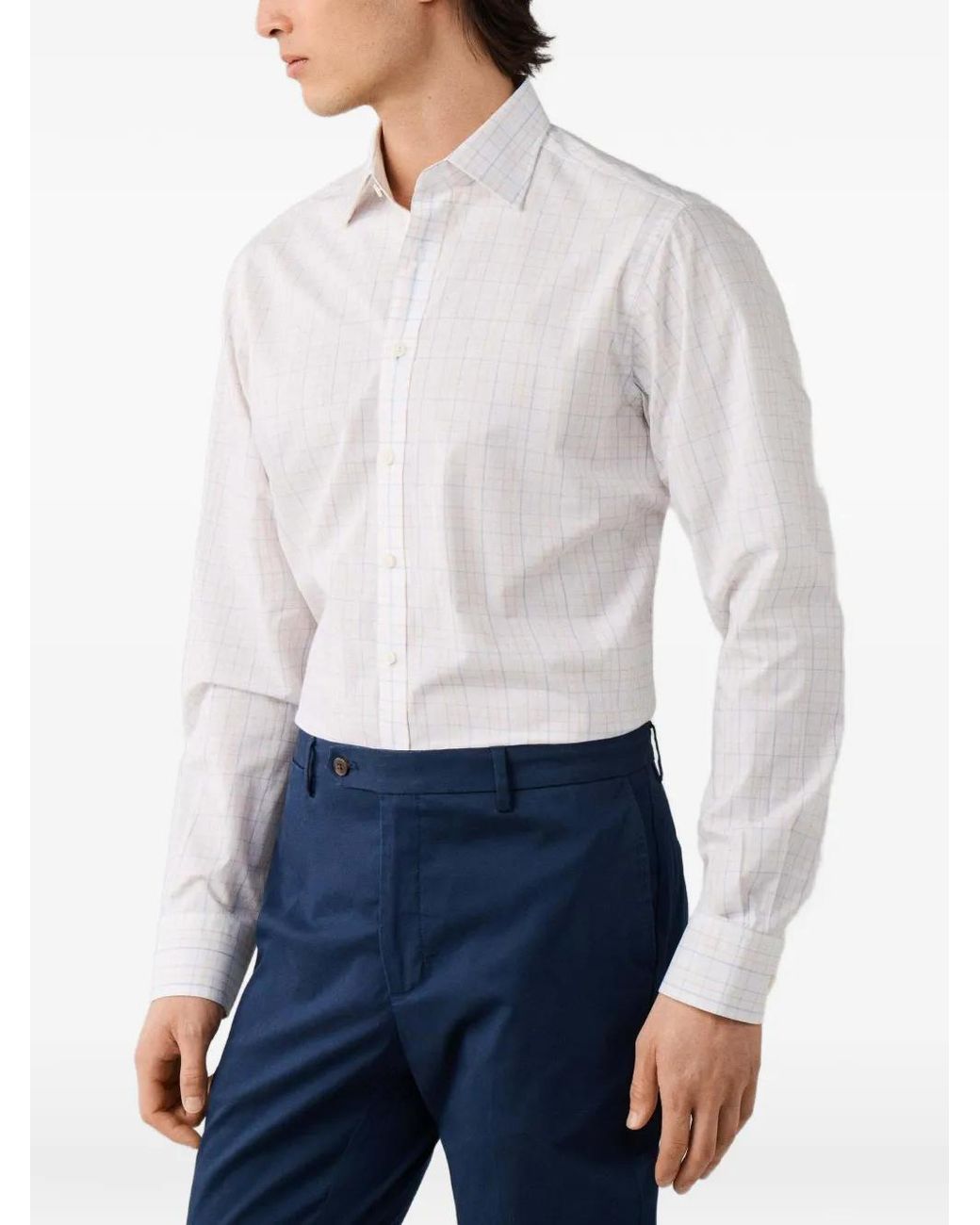 Hackett White Chemise À Carreaux for men