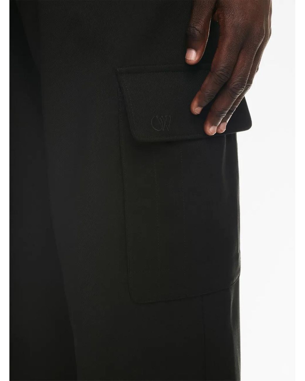 Off-White c/o Virgil Abloh Black Wide-leg Cargo Trousers for men