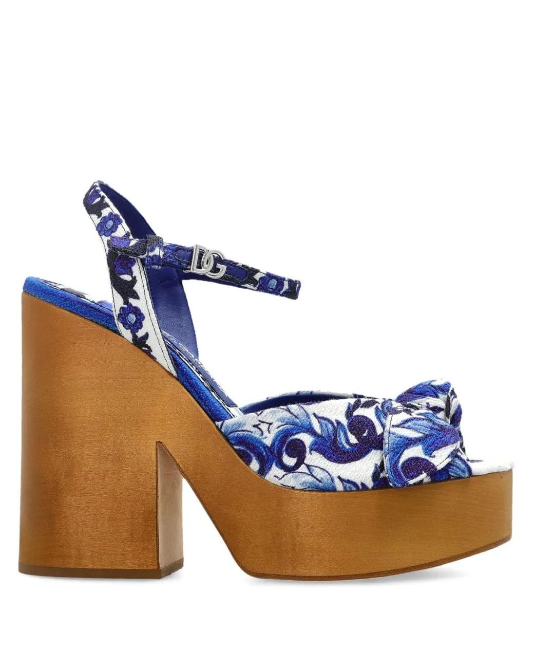 Dolce & Gabbana Blue Platform Sandals