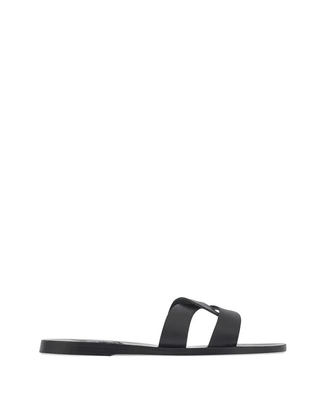 Ancient Greek Sandals Black Desmos Crossover Leather Sandals