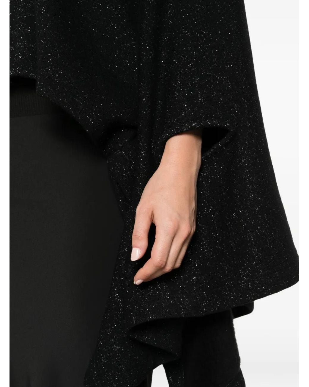 Junya Watanabe Black Glitter-Effect Button-Up Sweater
