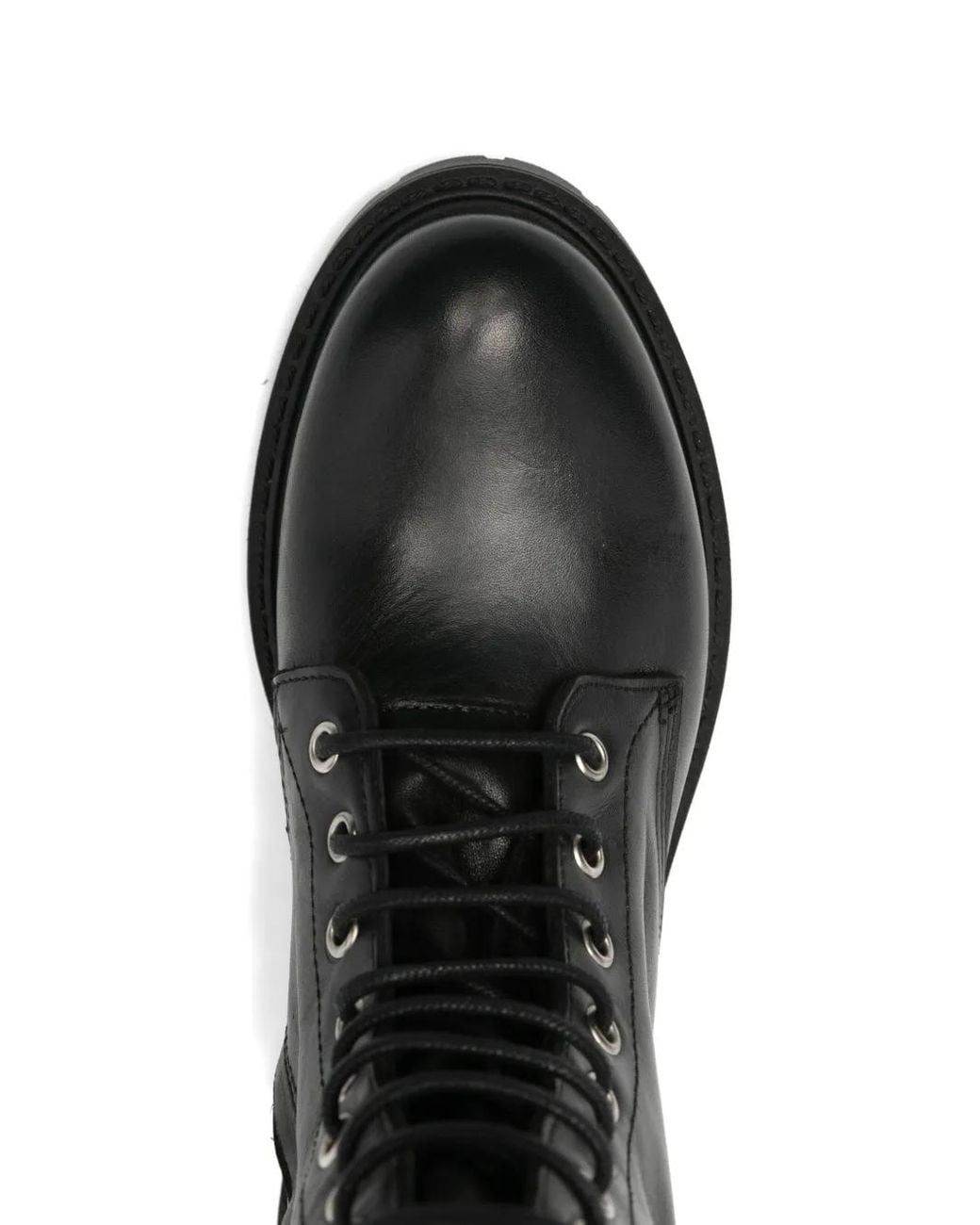METISSE Black Zip-Embellished Lace-Up Boots