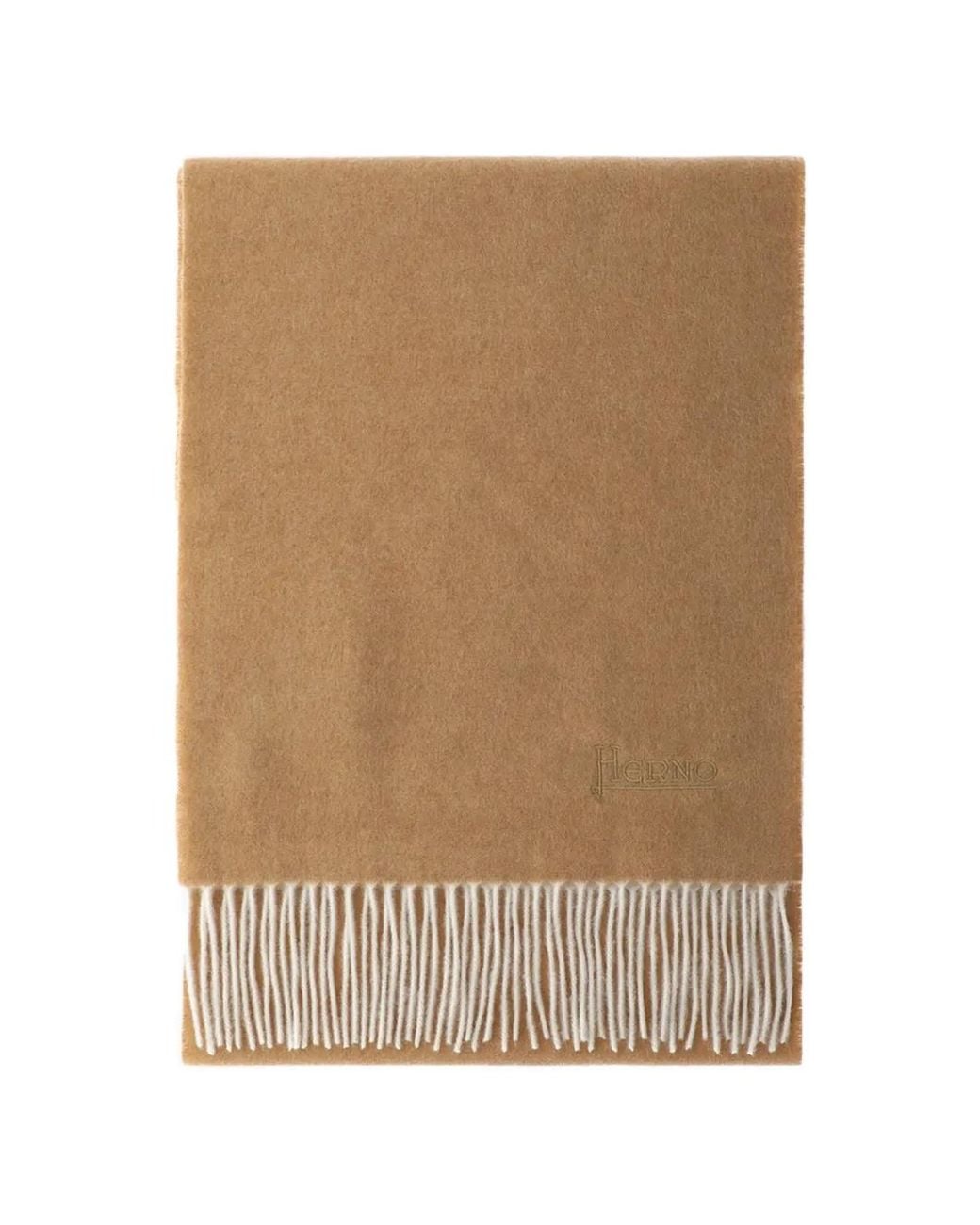 Herno Natural Fringed Scarf for men
