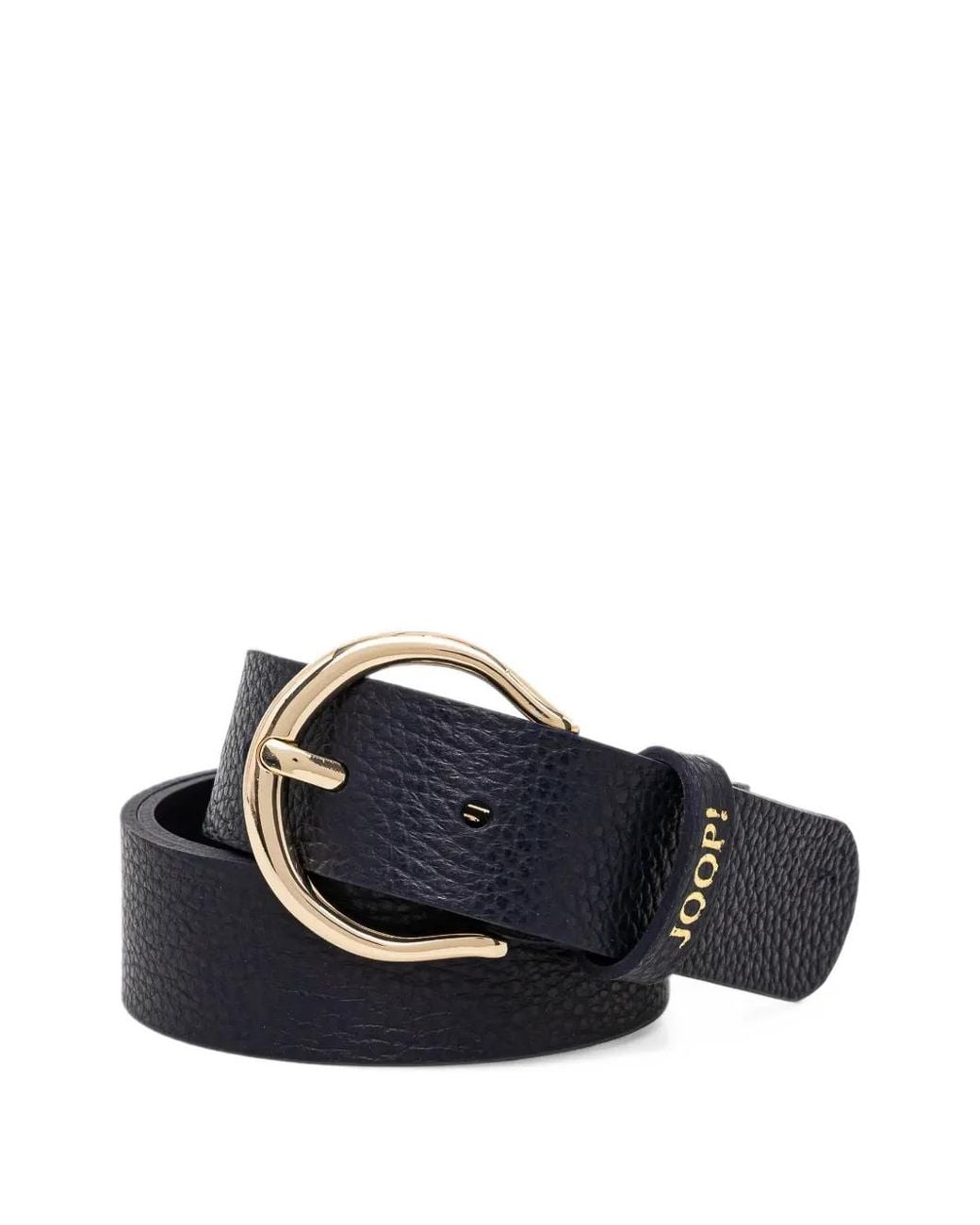 Joop! Blue Grained-Leather Buckle Belt
