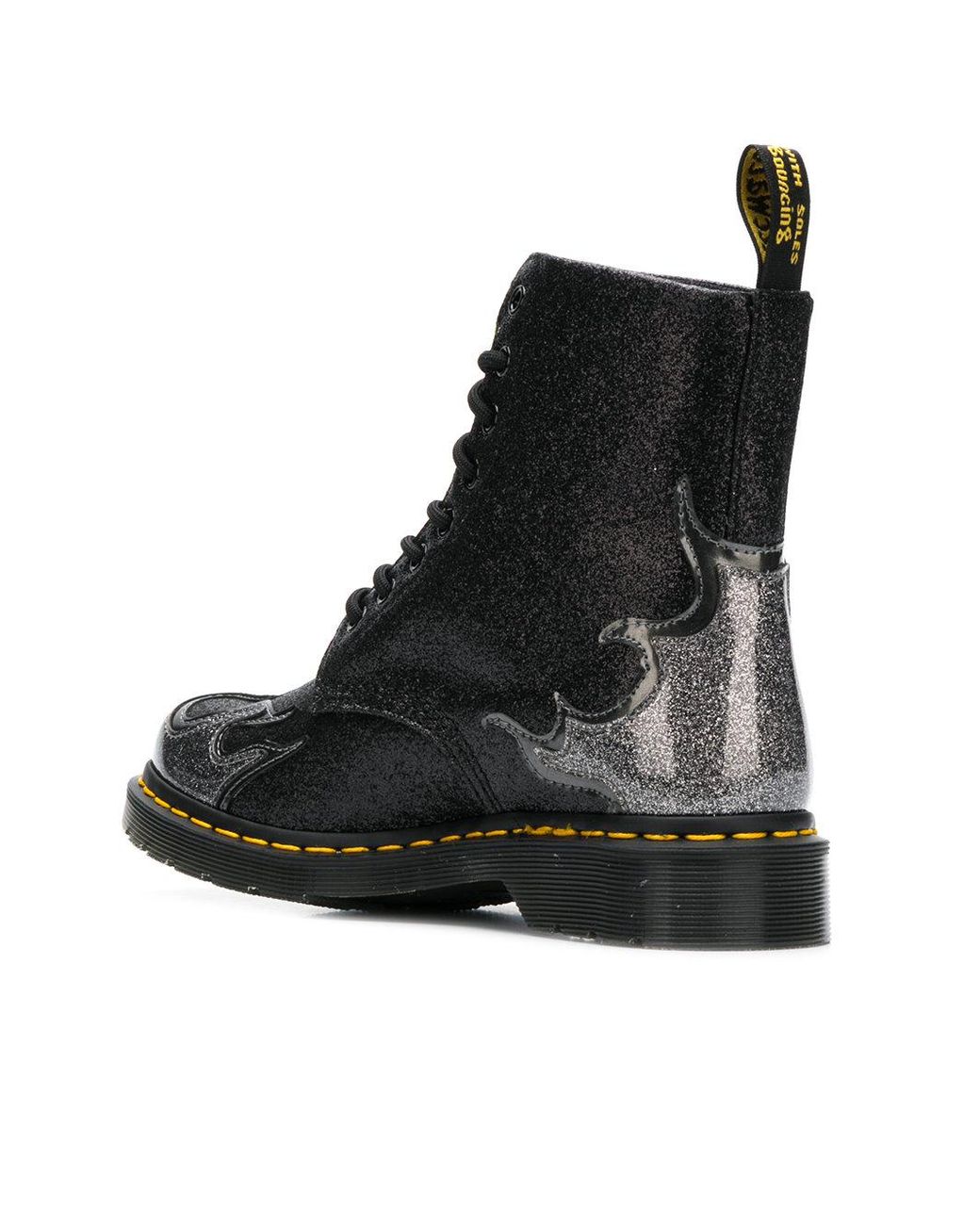 In time reputation Monetary Dr. Martens Near Black Glitter '1460 Pascal Flame' Lace Up Boots | Lyst  Australia