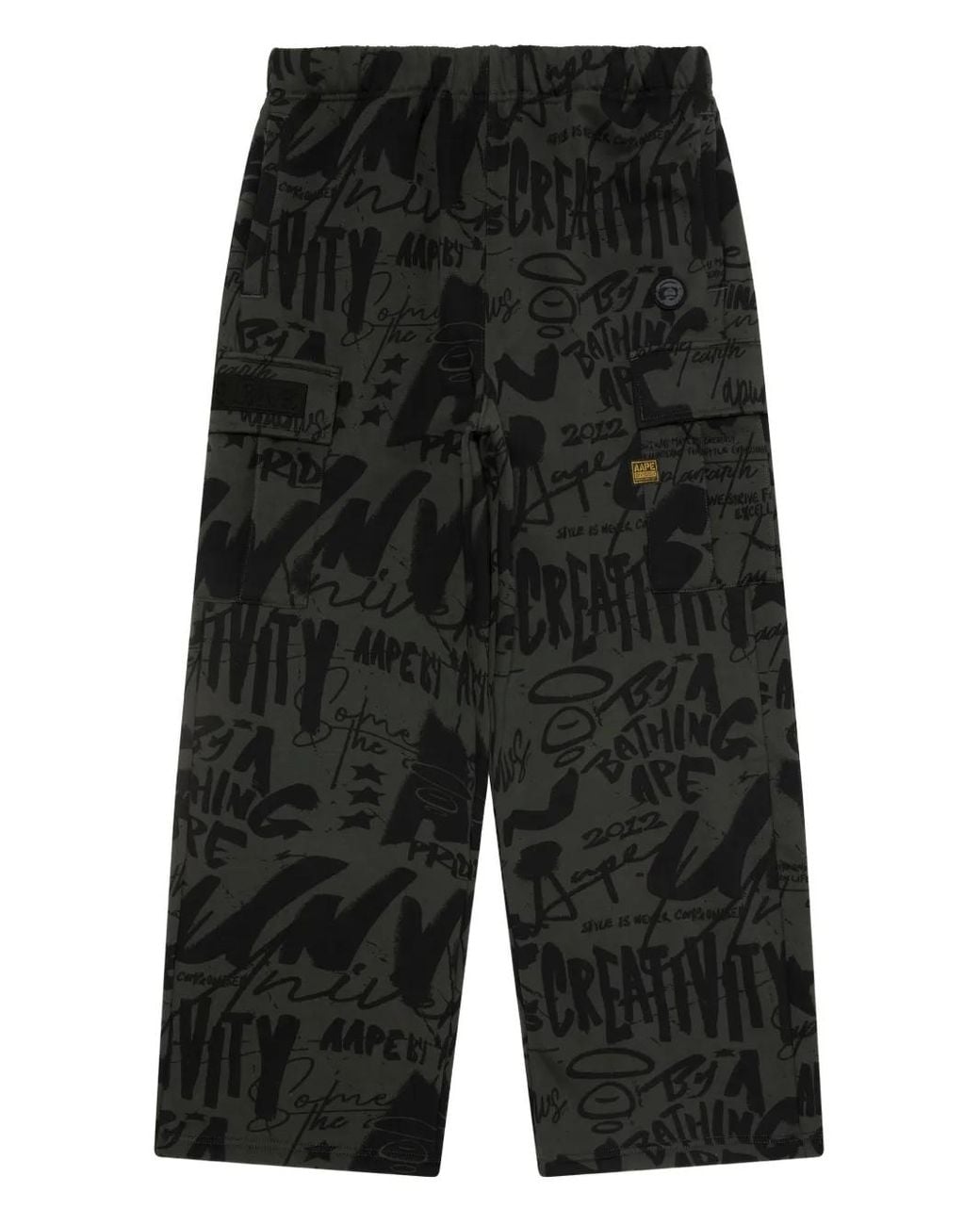 Pantalones Con Parche Estampado Aape By A Bathing Ape de hombre de color Black