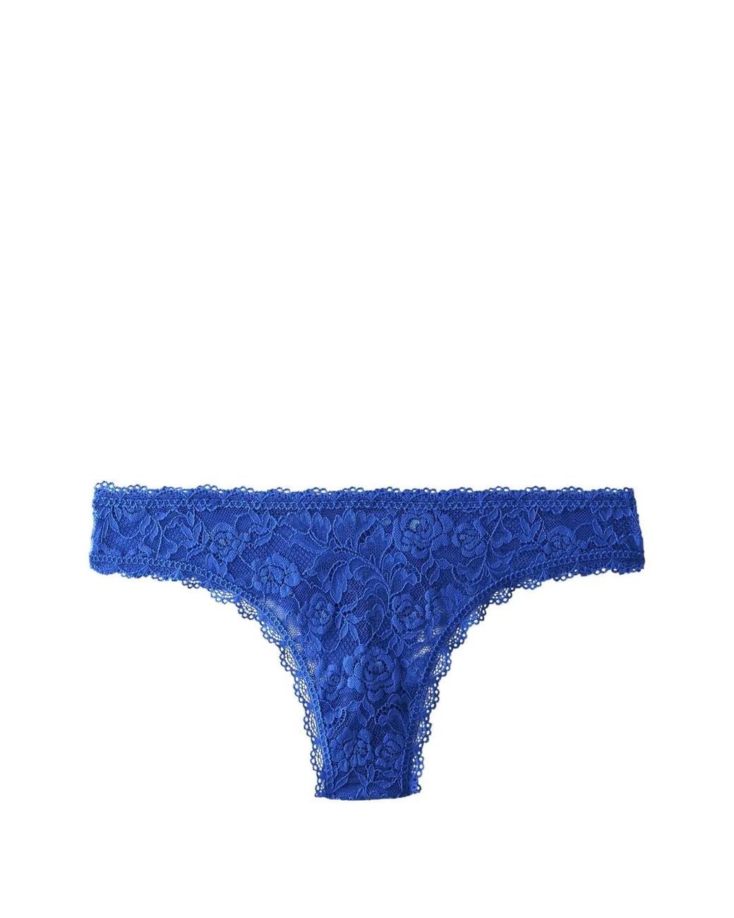 Aubade Blue Rosessence Lace Thong