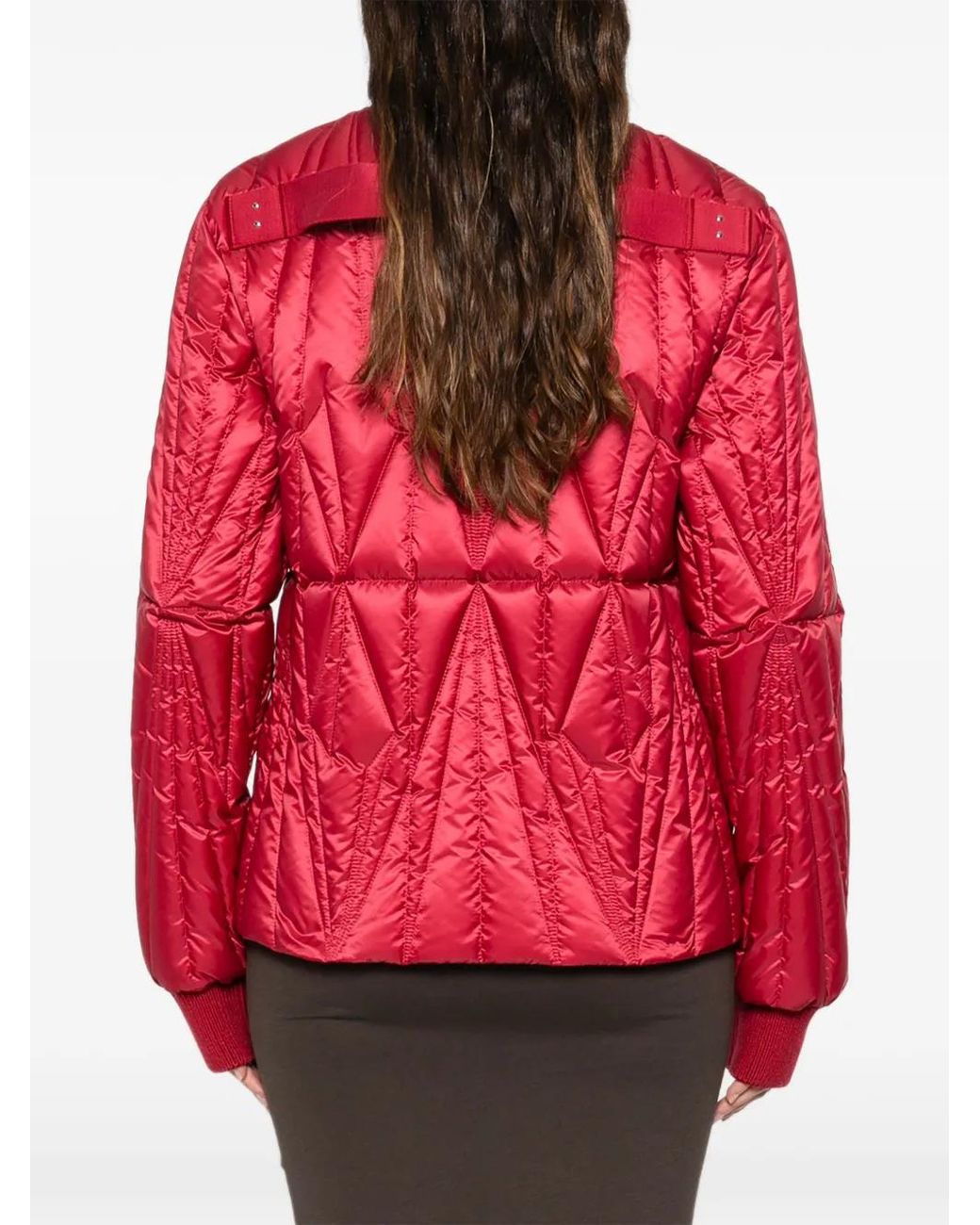 Moncler Red X Rick Owens Geocamo Flight Quilted Jacket