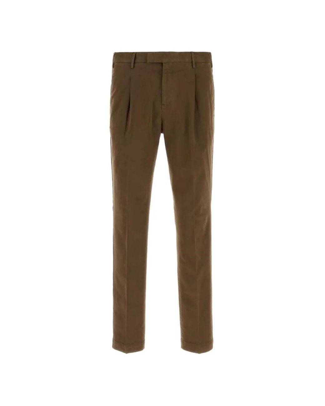 PT Torino Natural Pleated Slim-Fit Trousers for men