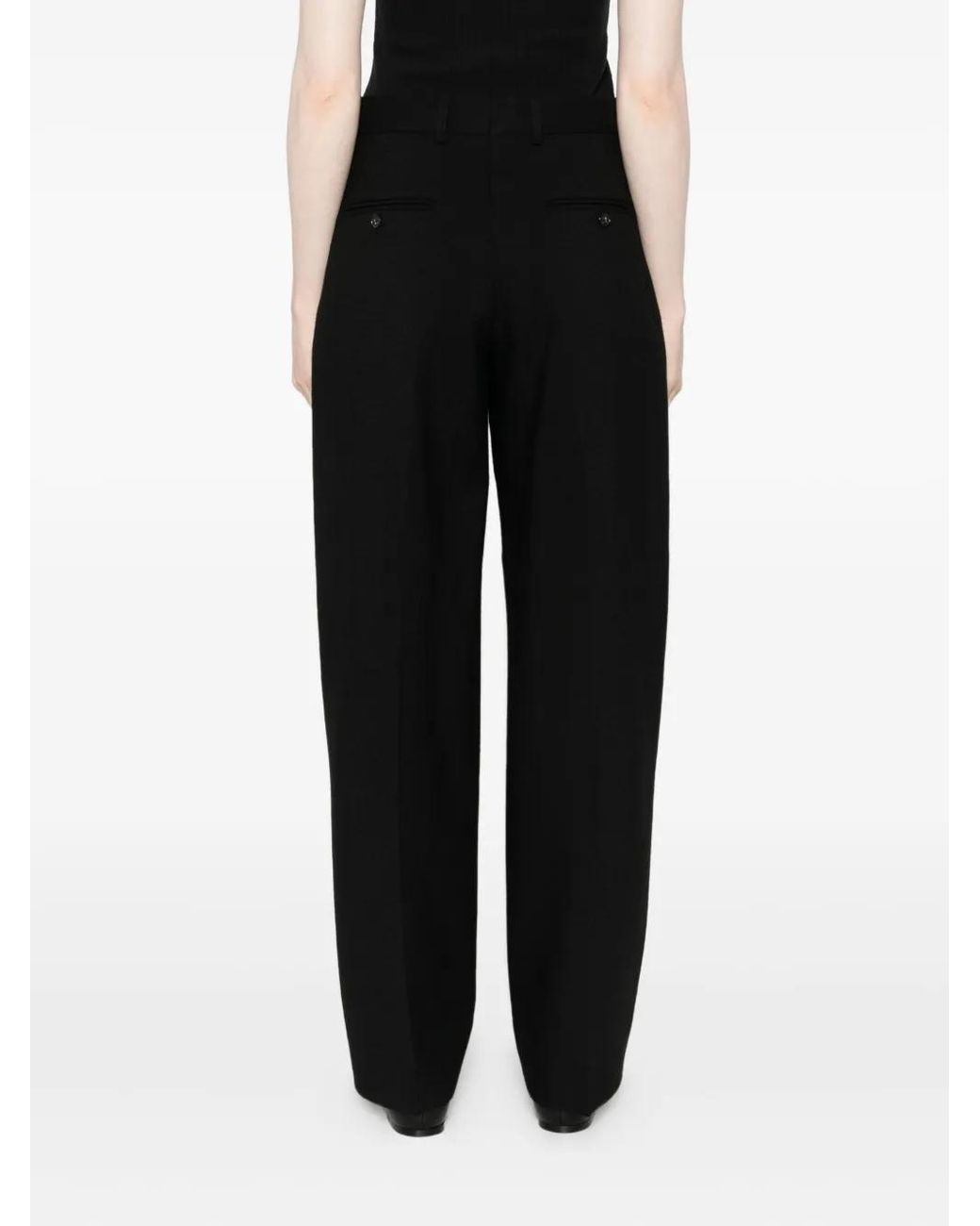 Totême Black Pleated Trousers