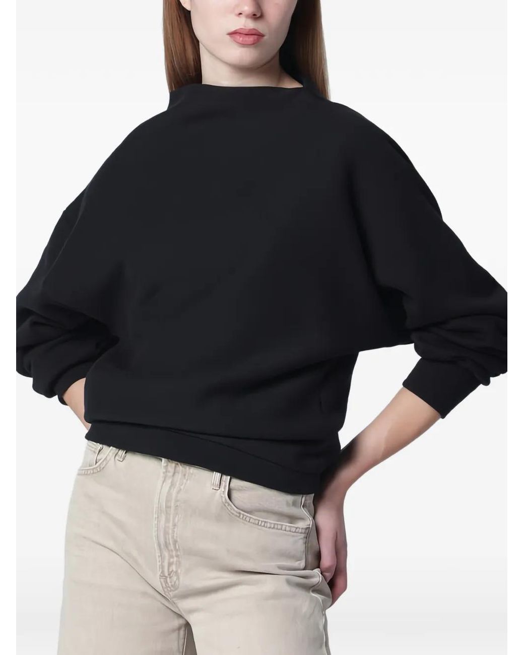 Sudadera drapeada 6397 de color Black