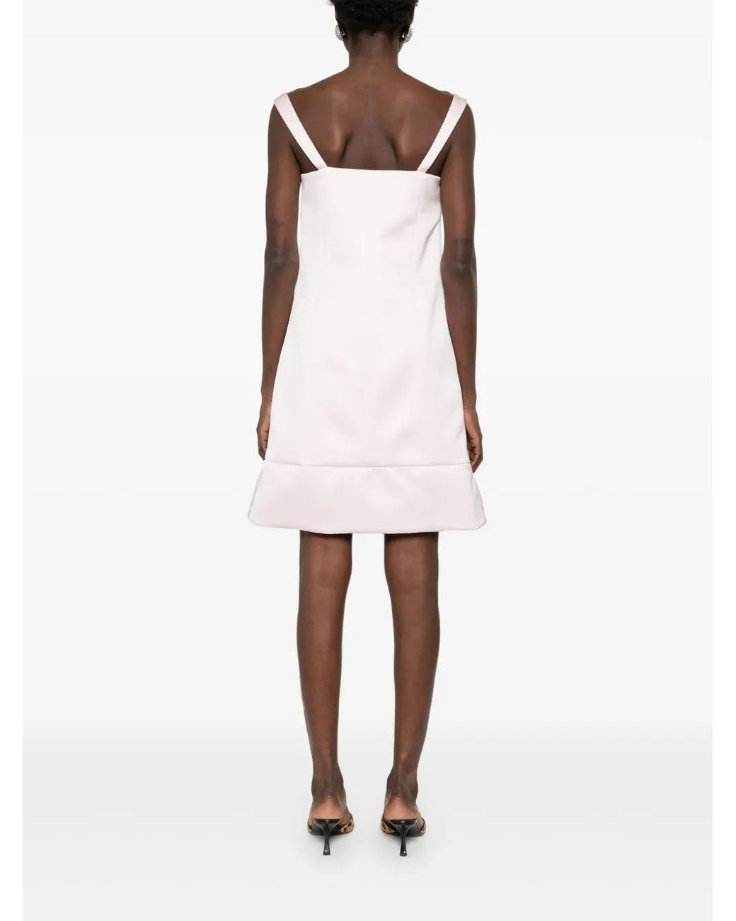 Givenchy Pink 4G Ruffle Satin Minidress