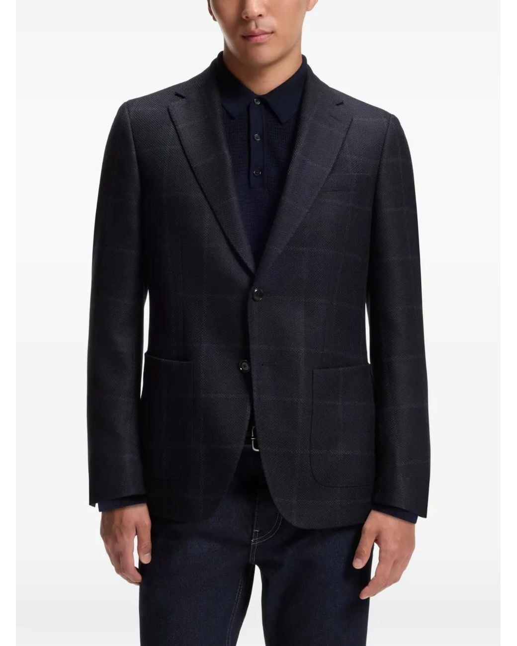 Boss Blue Slim-Fit Blazer for men
