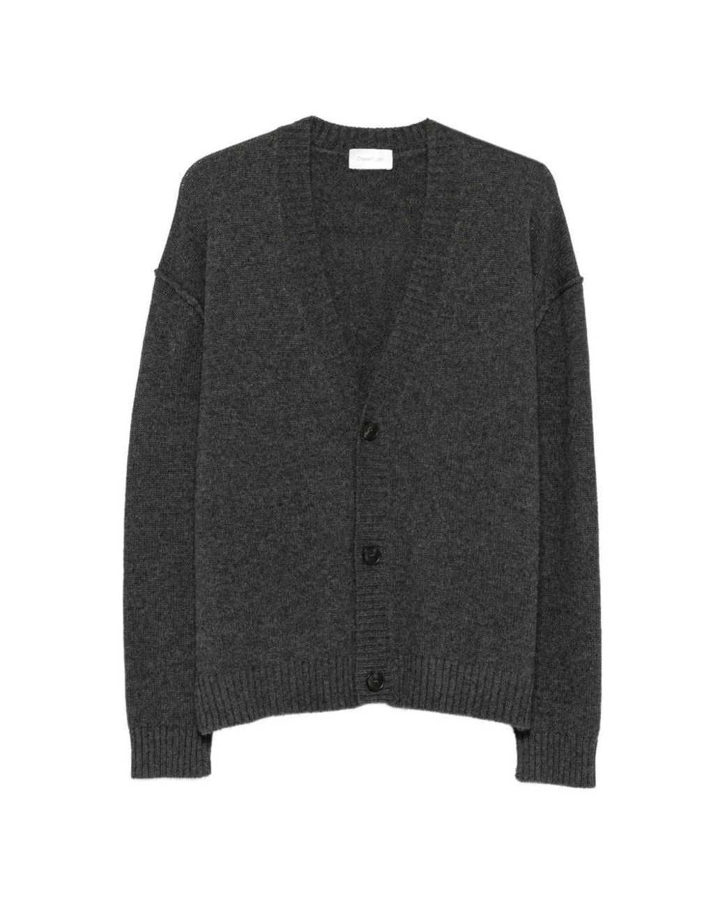 Diana Studio Black V-Neck Button-Up Cardigan for men