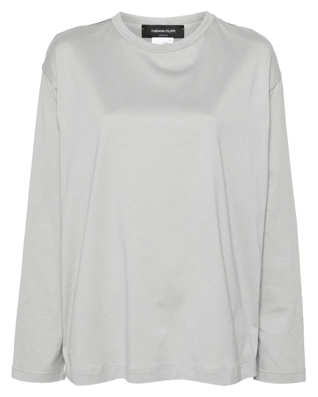 Fabiana Filippi White Panelled Long-Sleeve T-Shirt
