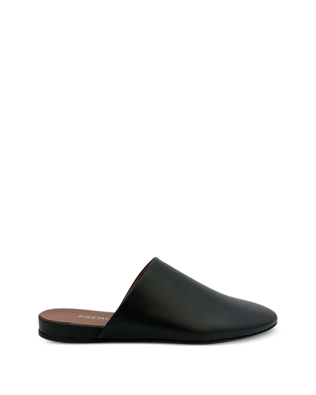 Premiata Black Mules En Cuir À Bout En Amande