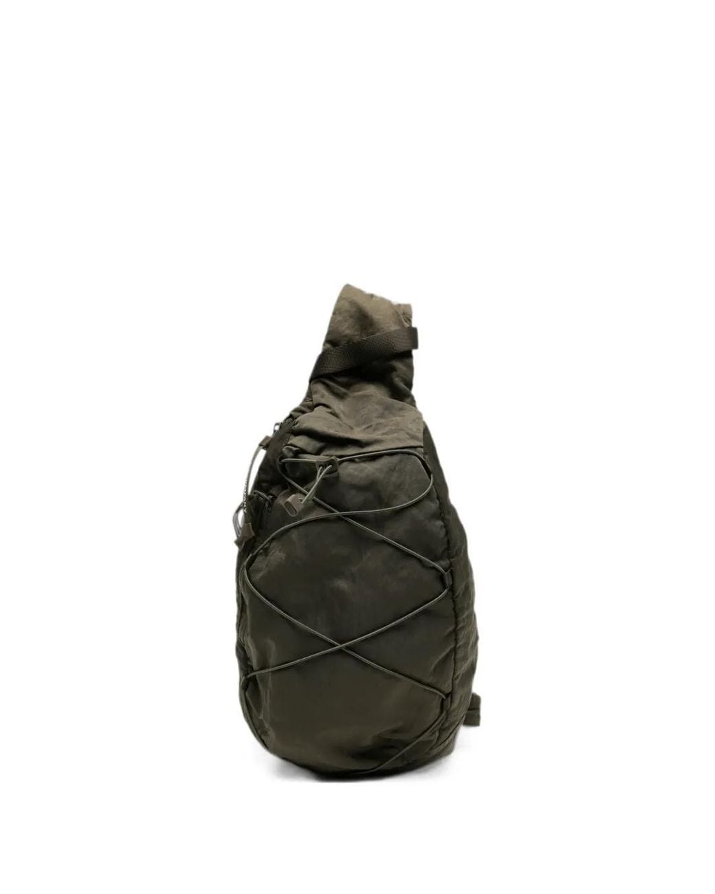 C P Company White Nylon B Lens Crossbody Rucksack Backpack for men