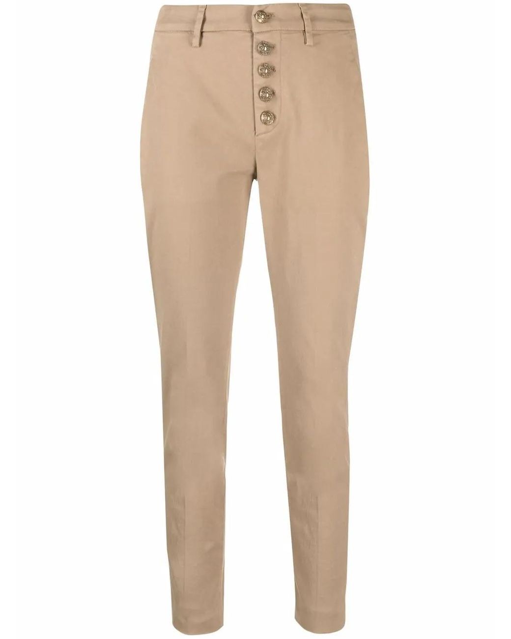 Dondup Cropped Broek in het Natural