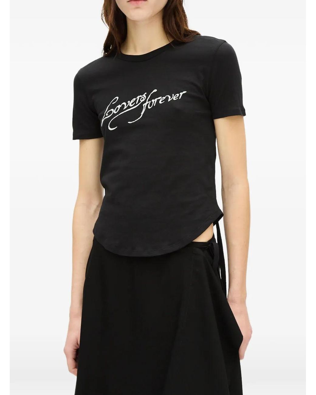Ann Demeulemeester Black Floor Micro T-Shirt