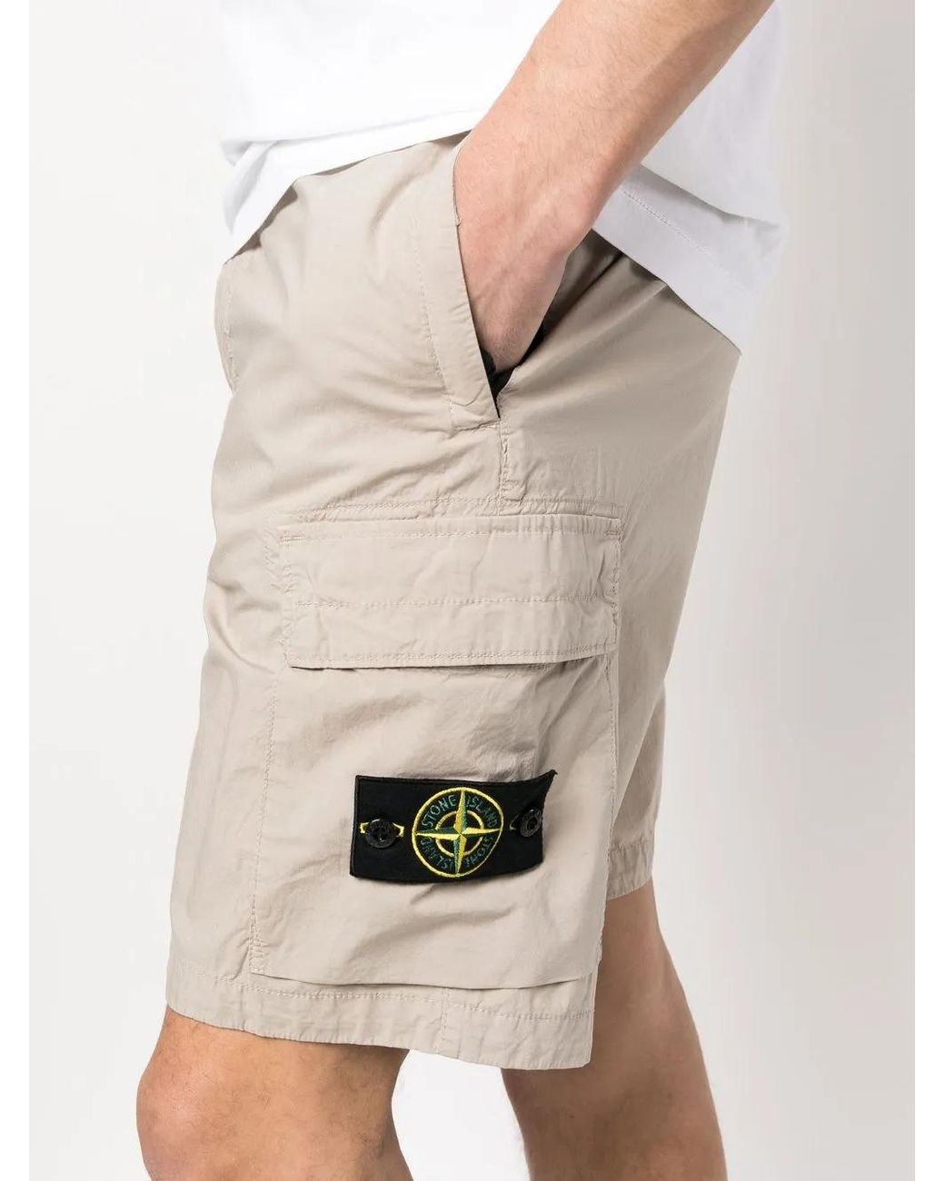 Stone Island Natural Bermuda Cargo for men