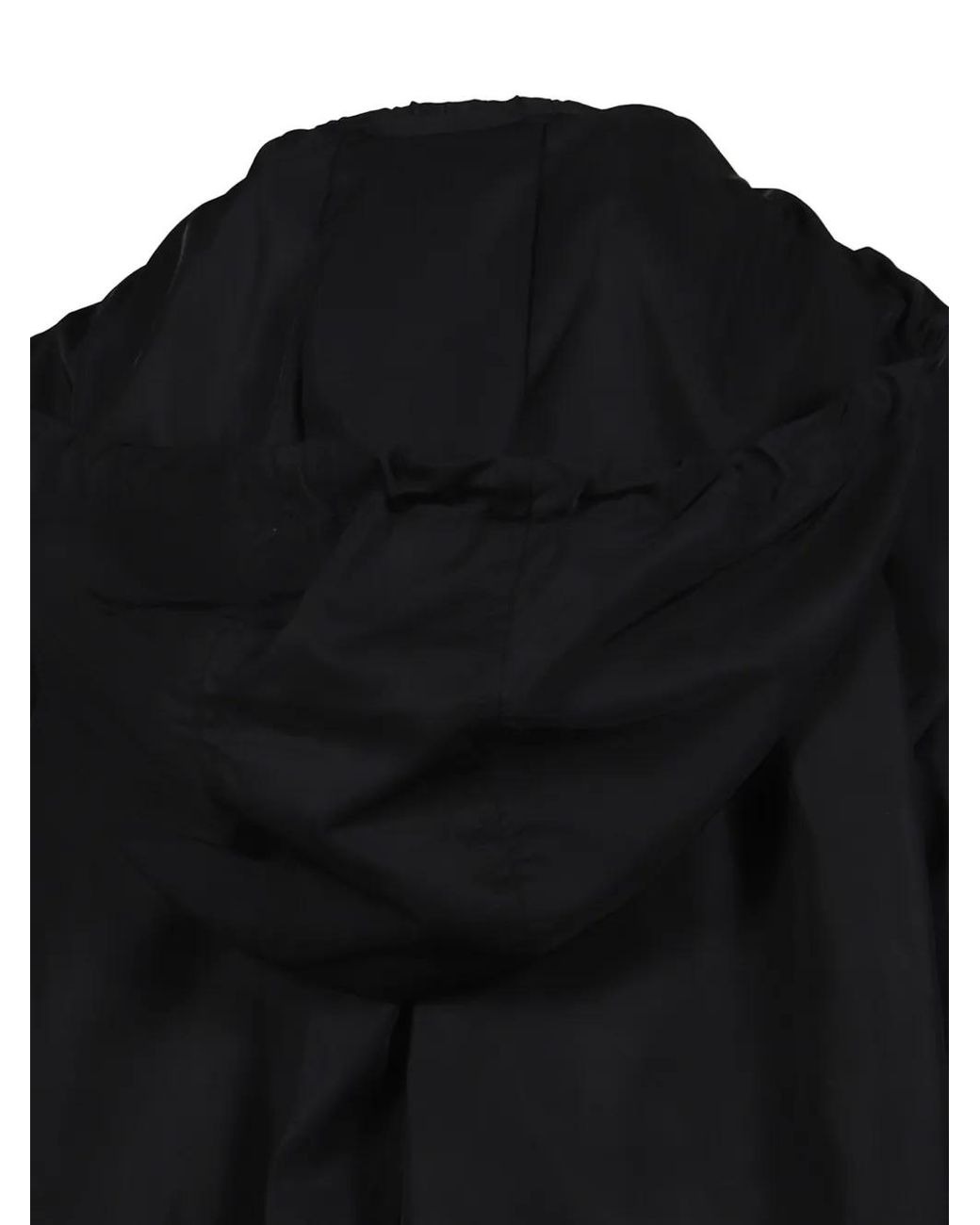 The Attico Black Hooded Balloon-Fit Bomber Jacket