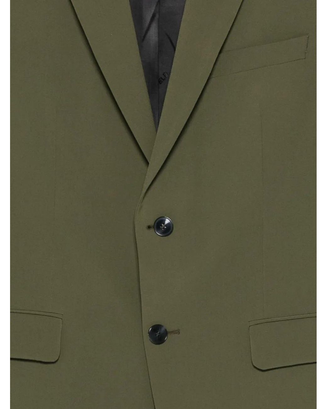 Karl Lagerfeld Green Three-Button Notched-Lapel Jacket for men