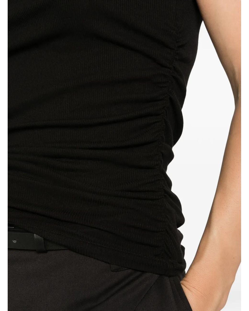 Bobi Black Ribbed Tank Top