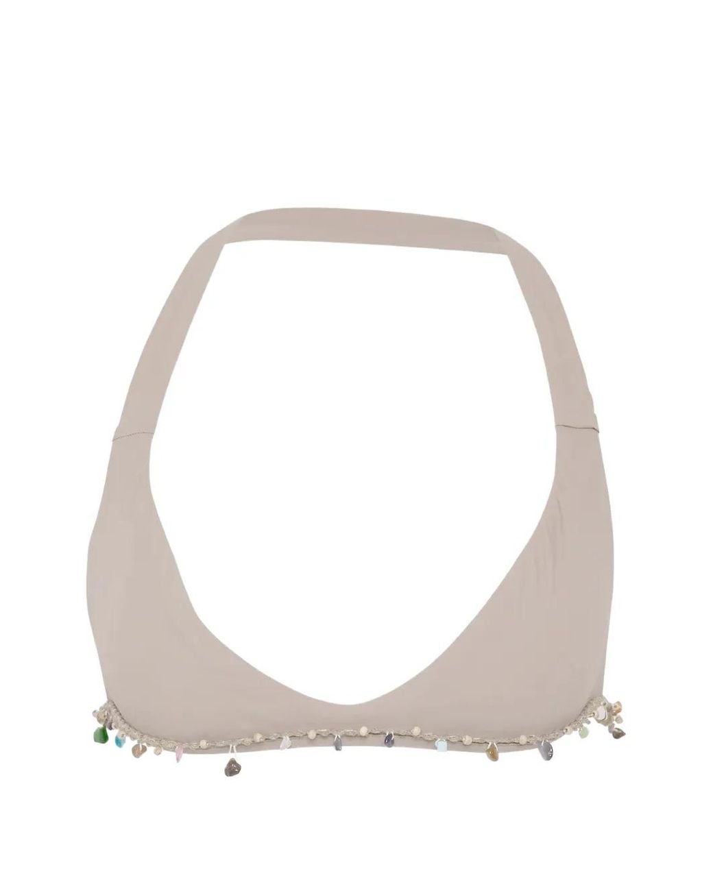 Christopher Esber White Beach Quartz Minuscule Bikini Top