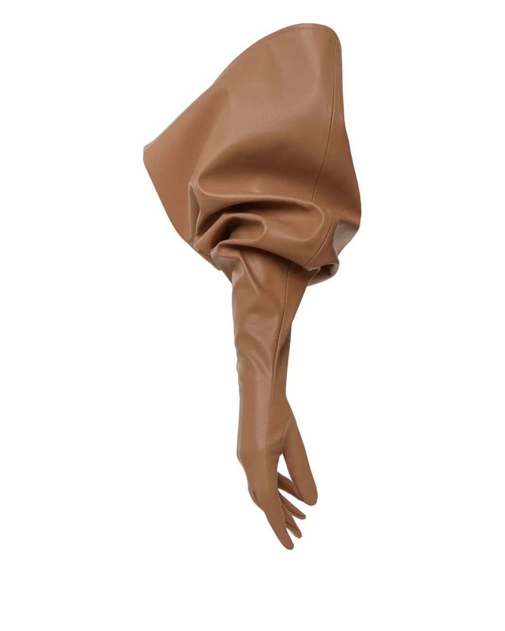Lika Brown Draped Long Glove