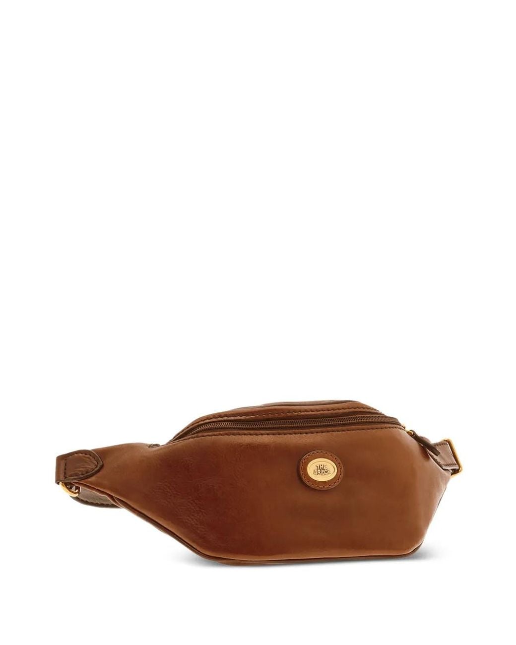 The Bridge Brown Story Logo-Plaque Leather Belt Bag for men