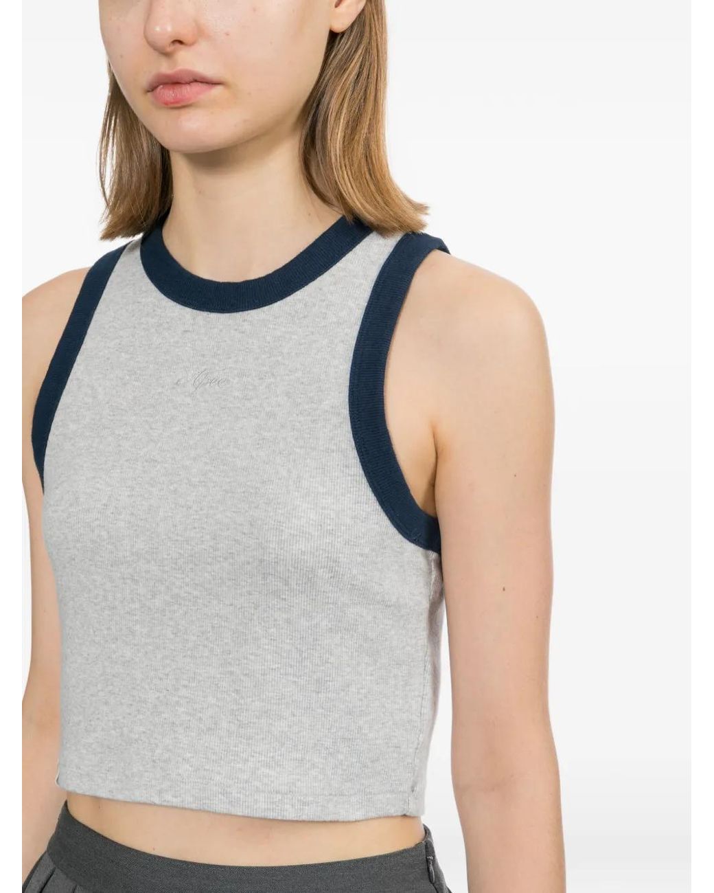 AAPE BY A BATHING AP Blue Logo Embroidered Tank Top