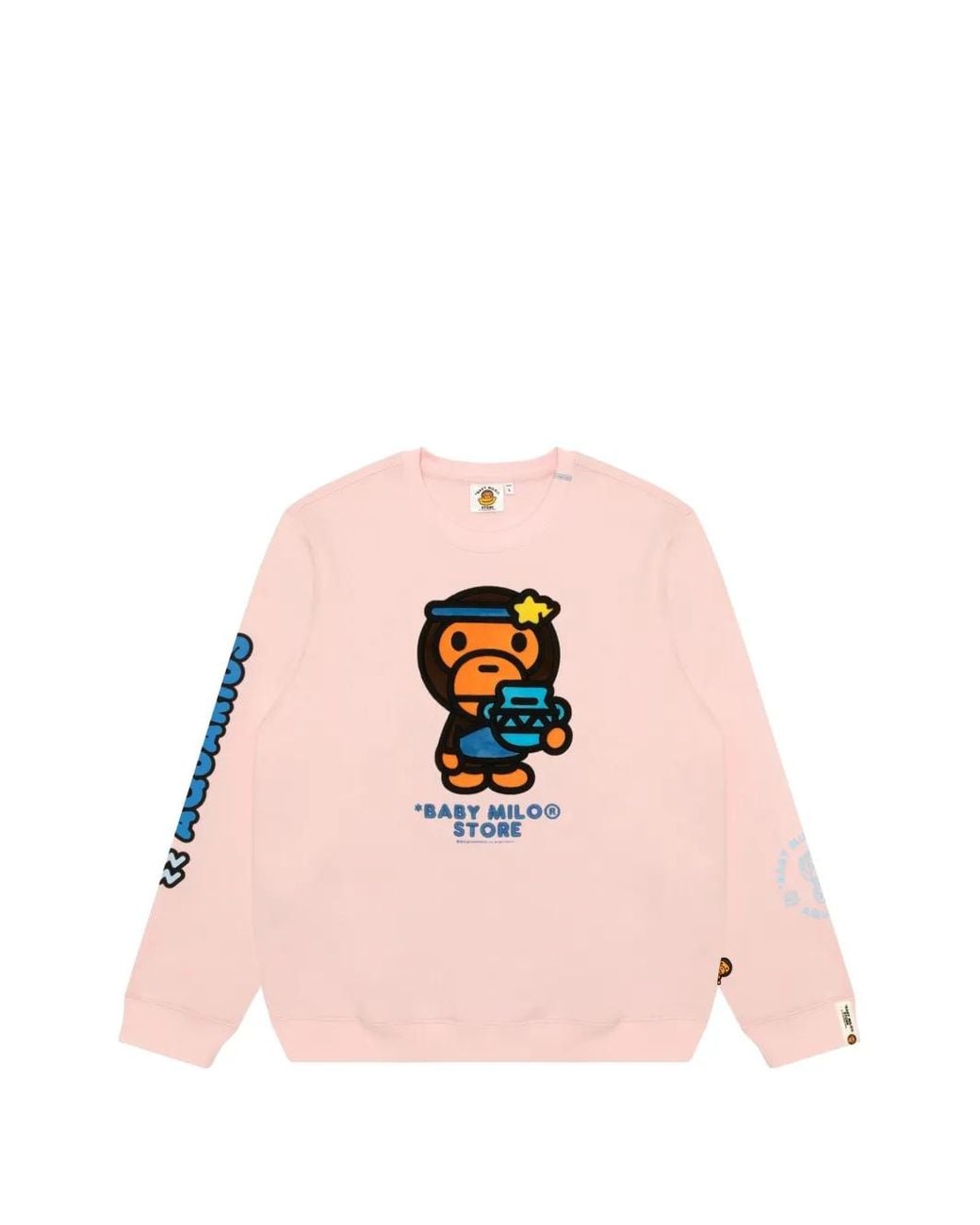 *BABY MILO® STORE BY *A BATHING APE® Pink Baby Milo Graphic-Print Sweatshirt