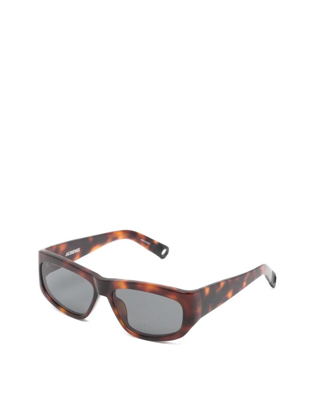 Jacquemus Gray Pilota Tortoiseshell-Effect Rectangle-Frame Sunglasses