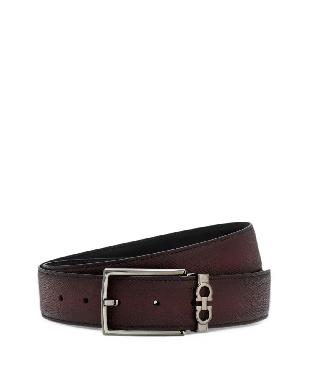 Ferragamo White Reversible And Adjustable Gancini Belt for men
