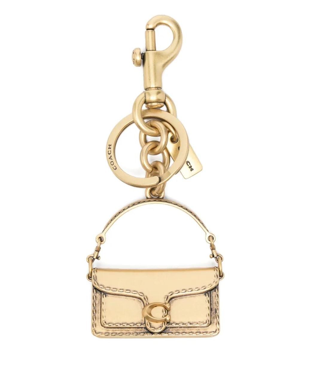 COACH Metallic Mini Bag Keyring Chain