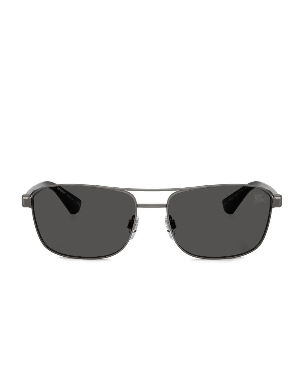 Burberry Gray Rectangle-Frame Sunglasses for men