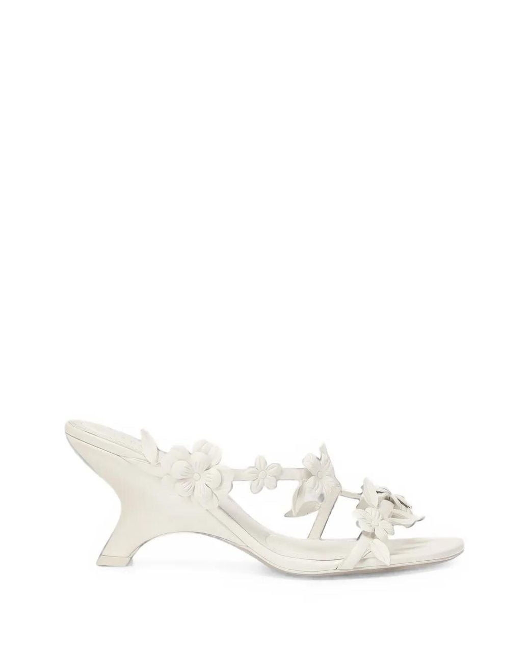 Jonathan Simkhai White Sandales Willow En Cuir À Appliqué Floral