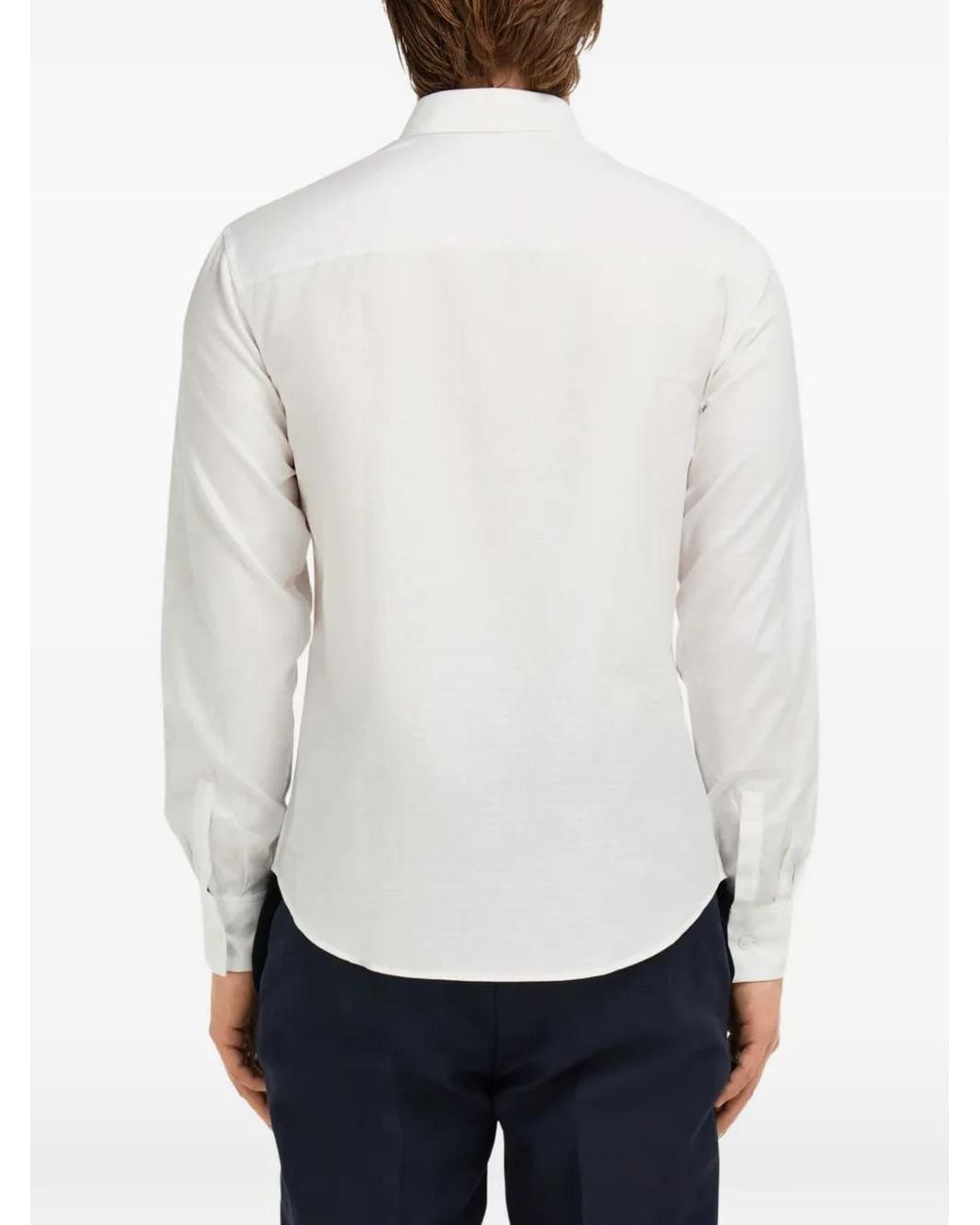 Ferragamo White Monogram Shirt for men