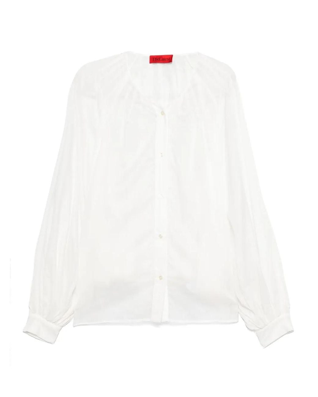 Thelatest White Dart-Detailing Shirt