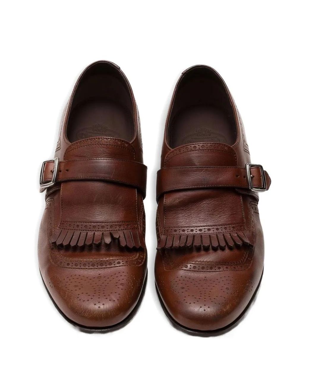 Church's Brown Shanghai Fringed Monk Shoes for men