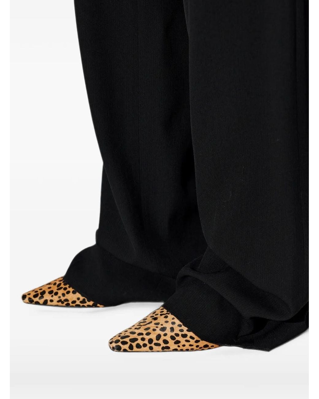 Black Suede Studio Natural Kora Leopard-Print Ankle Boots
