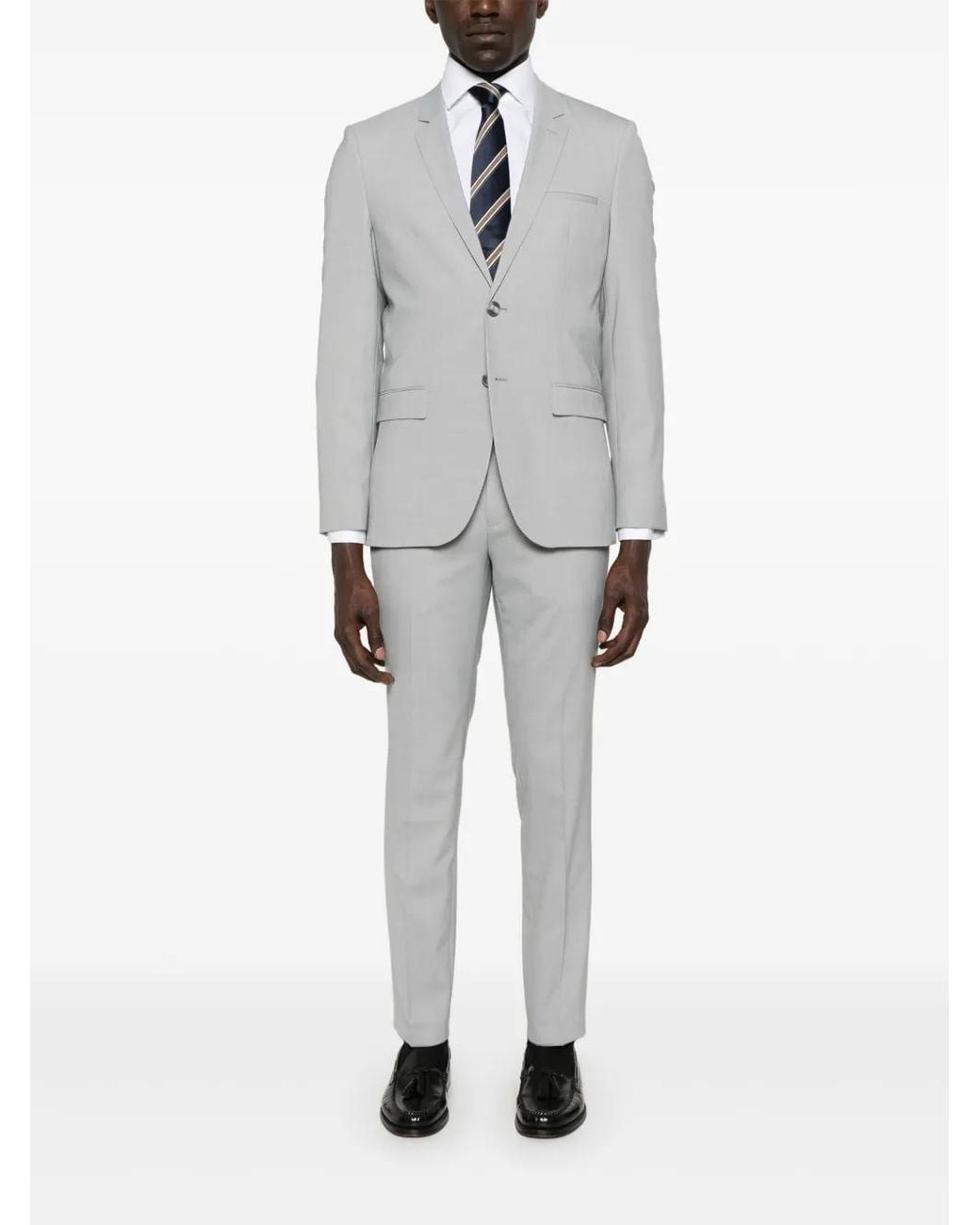 HUGO Gray Single-Breasted Suit for men